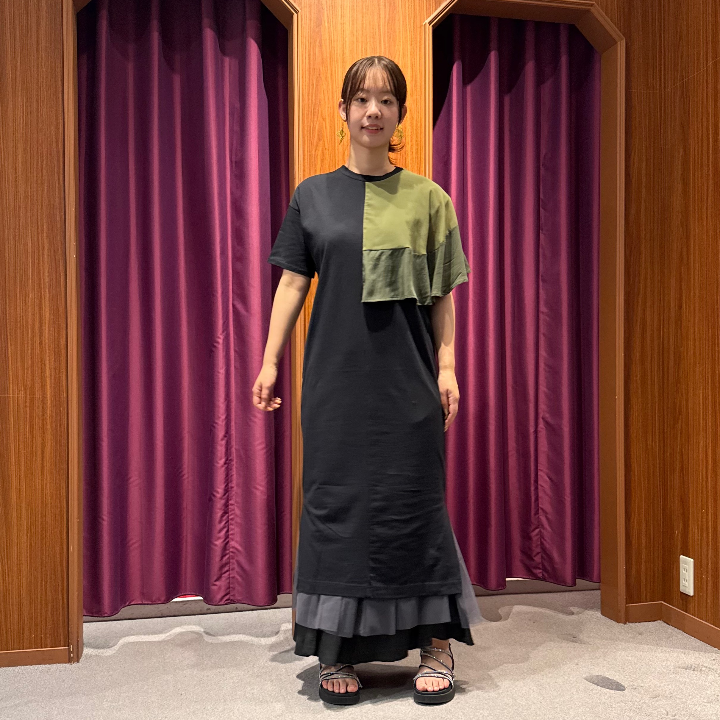 CASMI アシンメトリーワンピース ☆新作☆アシンメトリーケープワンピース │オズモーシス