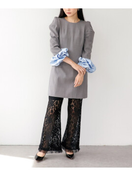 chouchou sleeve mini dress set