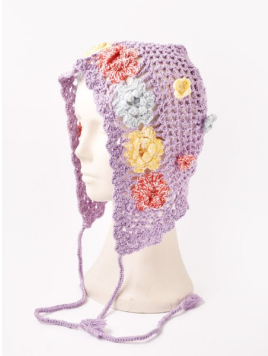 フラワー クロシェ ニットキャップ