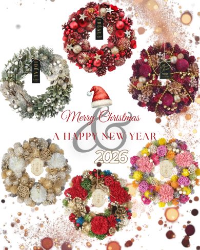 クリスマス&お正月リース❥ドライフラワー