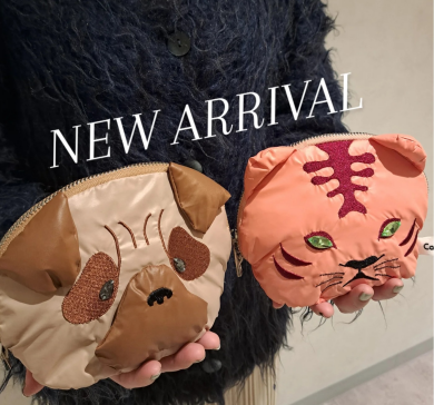 新作のポーチ入荷しました🐶🐱🐯
