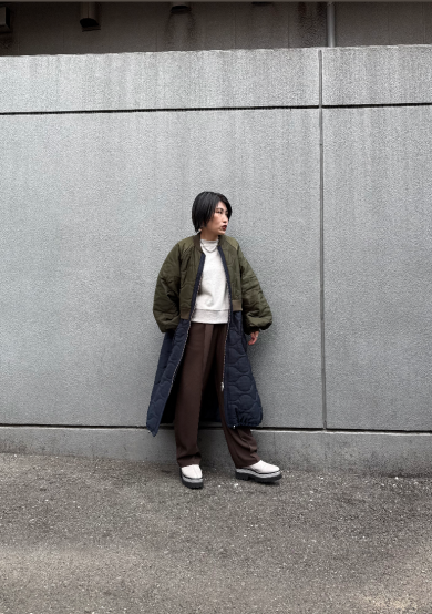 NEW IN🤎キルティングロングブルゾンのご紹介！！