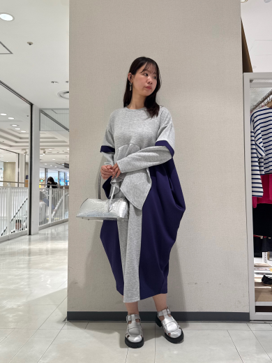 NEW IN💜サイドドレープ切替ワンピースのご紹介!!