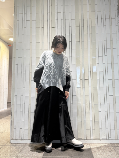 NEW IN🩶ケーブル編切替ニットプルオーバーのご紹介!!