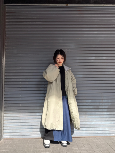 NEW IN💚フーデッドバルーンコートのご紹介！！