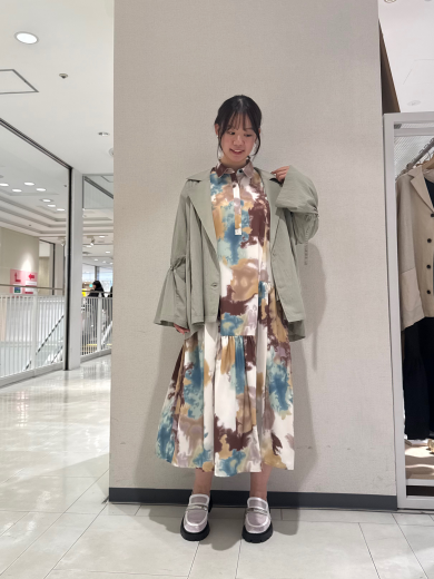 NEW IN🤍プリント切替ギャザーシャツワンピースのご紹介！！