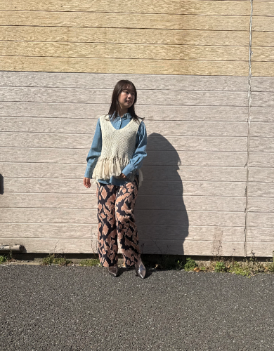 NEW IN🤍フリンジヘムメッシュニットベストのご紹介！！