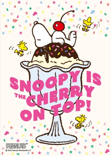 SNOOPY IS THE CHERRY ON TOP!