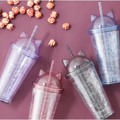 ハロウィン期間限定アイテム👻猫のモチーフのプラスチックタンブラーです！