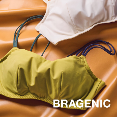 【新色】アウターから見えてもおしゃれなノンワイヤーブラ【BRAGENIC】 3/4カップブラ(ノンワイヤーブラ)