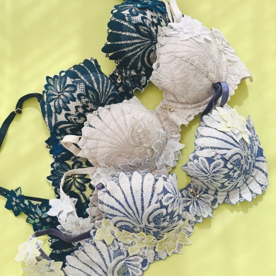 【新作】自然なまるみのあるバストシルエット ワイヤーブラ（３／４カップ）