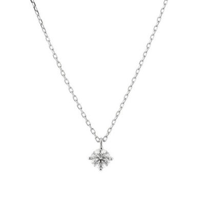 【Heart＆Cupid】プラチナ ダイヤモンド ネックレス（0.2ct）
