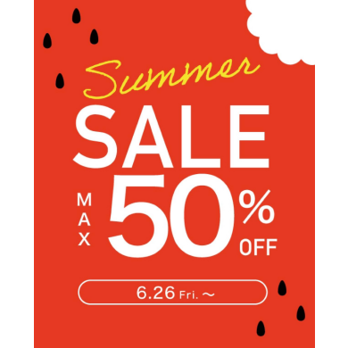 【🌻 最大50％OFF❗️】サマーセール開催中✨