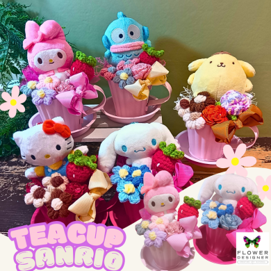 teacup❥サンリオ＆ニットフラワー