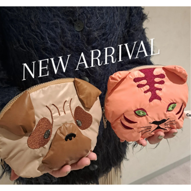 新作のポーチ入荷しました🐶🐱🐯