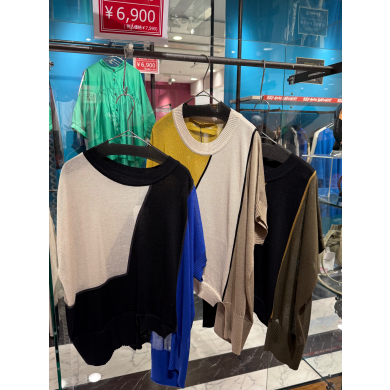 ☆SALE☆ライン切替ニットプルオーバー