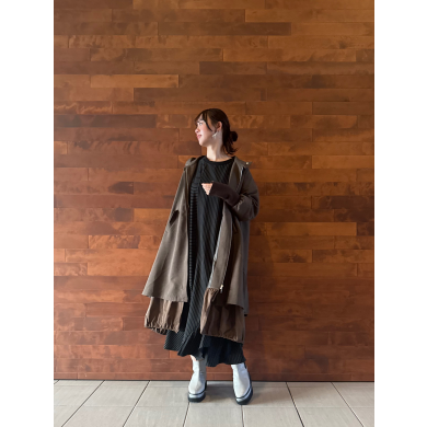 NEW IN🤎大人気！！レイヤードスタンドカラーコートのご紹介！！