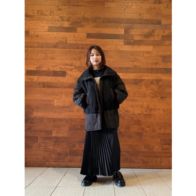 NEW IN🖤キルティングレイヤードショートコートのご紹介!!