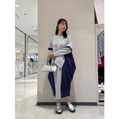 NEW IN💜サイドドレープ切替ワンピースのご紹介!!