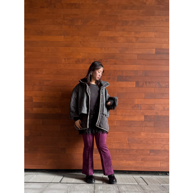 NEW IN🩶キルティングレイヤードショートコート