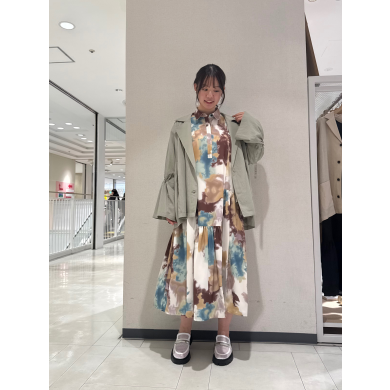 NEW IN🤍プリント切替ギャザーシャツワンピースのご紹介!!