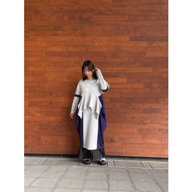 NEW IN💜サイドドレープ切替ワンピースのご紹介!!