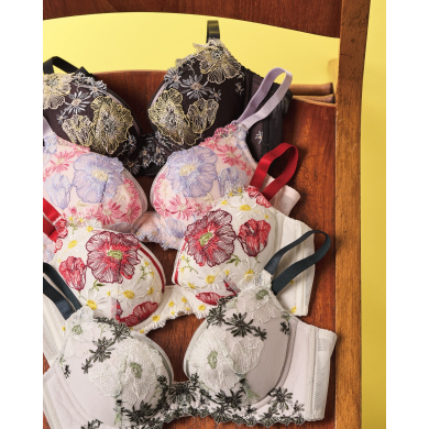 【新作】ダブル盛タイプ。グラマラス&リッチな谷間をメイク【グラマリッチ(Glama−Rich)】 ワイヤーブラ(3/4カップ)