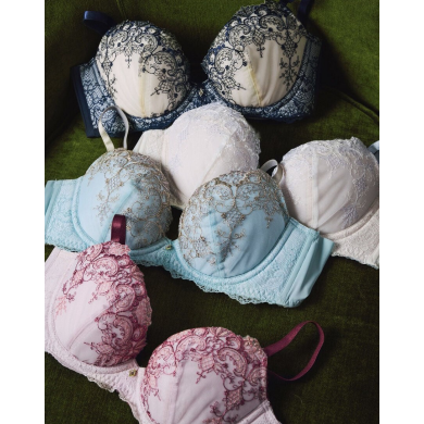 【新作】あなたの体型にフィットする４つのサイズ別設計のブラ【ｓｔｙｌｉｓｔ　４Ｕ】 ワイヤーブラ（３／４カップ）