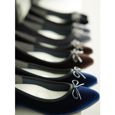 【やわふわ美パンプス】リボンバレエ