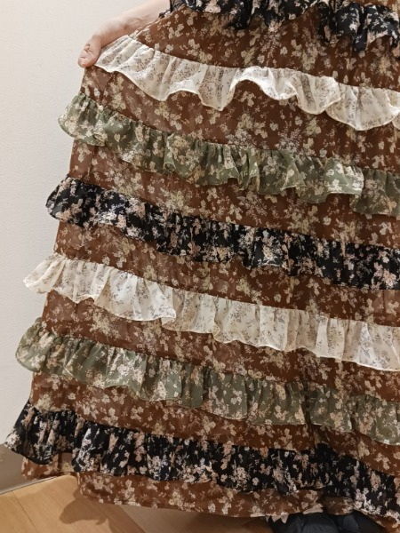 Flower frill dress coordination 